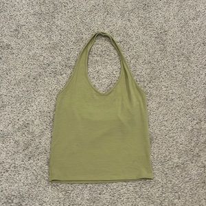 American Eagle green halter tank